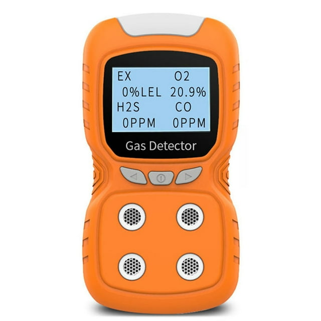 Monitor de gas Monitor de 4 gases Analizador de medidor Detector de gas portátil Monitor de CO Detector de gas tóxico digital Pantalla LCD recargable Luz de sonido Alarma de vibración Probador de cali Abanopi Monitor de gas