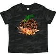 thumbnail image 3 of Inktastic Cheetah Print Pretty Pumpkin with Fall Leaves Boys or Girls Toddler T-Shirt, 3 of 5