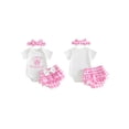 thumbnail image 2 of AceBaby Infant Baby Girl Summer Letter Embroidery Outfit Sets for 0-12M,95% Cotton, 2 of 9