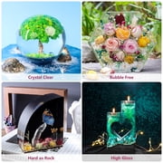 LETS RESIN 80oz Crystal Clear Epoxy Resin Kit,Bubbles Free Casting Resin Supplies for Beginner,Molds,Jewelry,Resin and Hardener with 6 Mica Powders,Large Silicone Cup