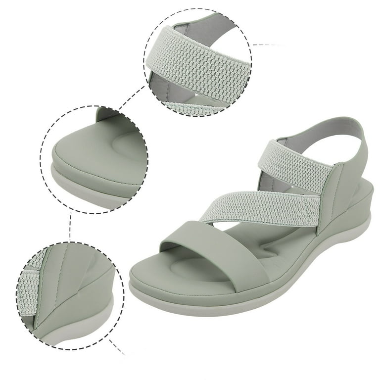 WNVMWI Sandals Women Water Shoes for Women Summer Sandals Wide Feet Women  Yellow Shoes Slippers Flip Flops Women's Summer Fashion Sweet Open Toe ...