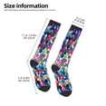 thumbnail image 5 of Balery Colorful Tie Dye Stained Glass 2 Printed Novelty Socks Men's Women's Crew Socks Sports Socks Knee High Socks Cotton Socks Quirky and Cool Socks, 5 of 9