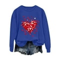 thumbnail image 4 of Sweaters For Women Valentine's Day Oversized Love Heart Tee Shirt Long Sleeve Pullover Tops Heart Graphic Print For Anniversary Dating And School 2Xl Womens Sweaters, 4 of 5