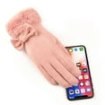 thumbnail image 4 of WRKEKC Winter Gloves for Women Solid Color Fleece Lined Touchscreen Cold Proof Warm Gloves for Women Fall Winter Daily Use, 4 of 5