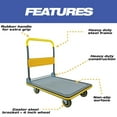 thumbnail image 4 of Heavy Duty Push Cart Foldable Dolly, 330 lb Weight Capacity, Moving Platform Hand Truck, Foldable for Easy Storage and 360 Degree Swivel Wheels, 4 of 7