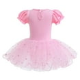 thumbnail image 2 of HWJAD Little Girl's Puff Sleeve Ballet Dance Dress 3-9Y Kids Bodysuit Tutu Tulle Skirts Birthday Princess Dresses, 2 of 9