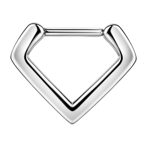 FANSING Surgical Steel Triangle Septum Rings 16g Septum Jewelry 7mm Wearing Bar Septum Hoop 16 Gauge Septum Clicker