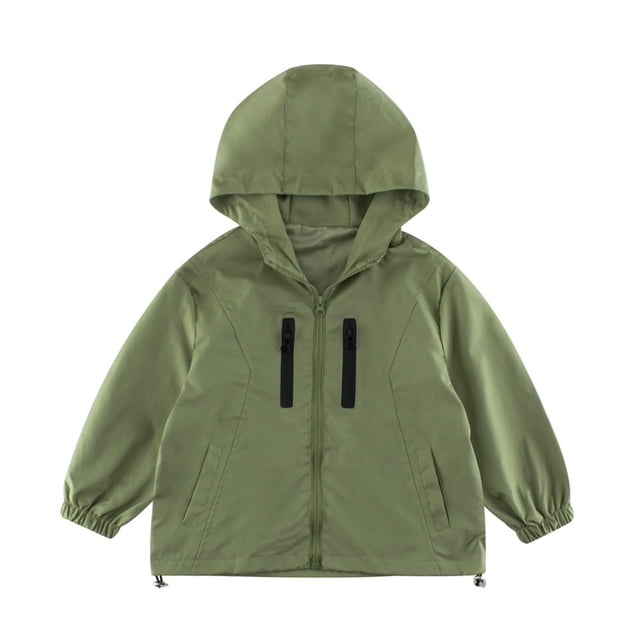 Économies d'Automne! HVOBTTY Manteau Veste à Manches Longues pour Garçons, Veste Décontractée Mode pour Garçons à Manches Longues Veste à Manches Longues Verte, 4 Ans