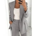 thumbnail image 2 of Blazers for Women Elegant Sporty Summer Fitted Jacket Suit Jacket Business Oversize Elegant, 2 of 5