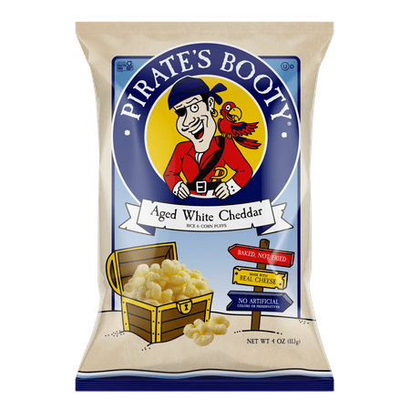 Pirate's Booty Aged White Cheddar Puffs, Gluten-Free, 4 oz Bag