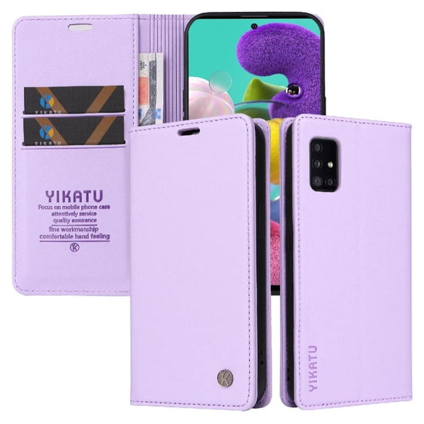 Funda para Samsung Galaxy A51 5G Estuche de Cuero PU Tipo Cartera con Ranuras para Tarjetas y Cierre Magnético