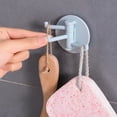 thumbnail image 4 of Gancho para puerta de cocina Colgador autoadhesivo Herramientas montadas en la pared Soporte para el hogar ajustable sin perforaciones Accesorios para llaves de ropa Beige y 5 piezas Inevent HA009845-02, 4 of 7