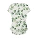 thumbnail image 5 of Fiudx Ofertas Relámpago Top/Camisa de Manga Corta con Cuello En V Plisado Estampado de Verano para Mujer, 5 of 5