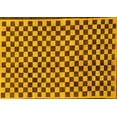thumbnail image 1 of Ahgly Company Machine Washable Indoor Rectangle Checkered Yellow Modern Area Rugs, 8' x 12', 1 of 4
