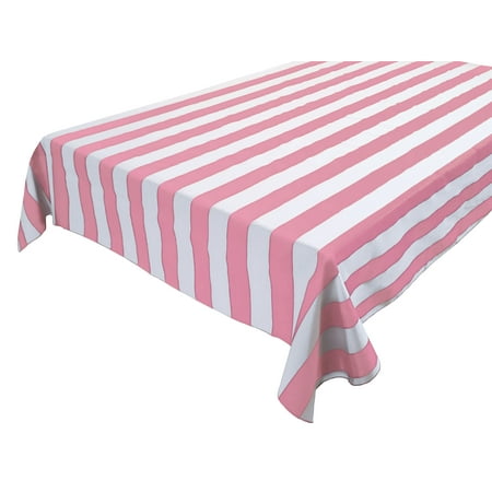 

Cotton Tablecloth Stripes Print / 2 Inch Wide Stripe Pink