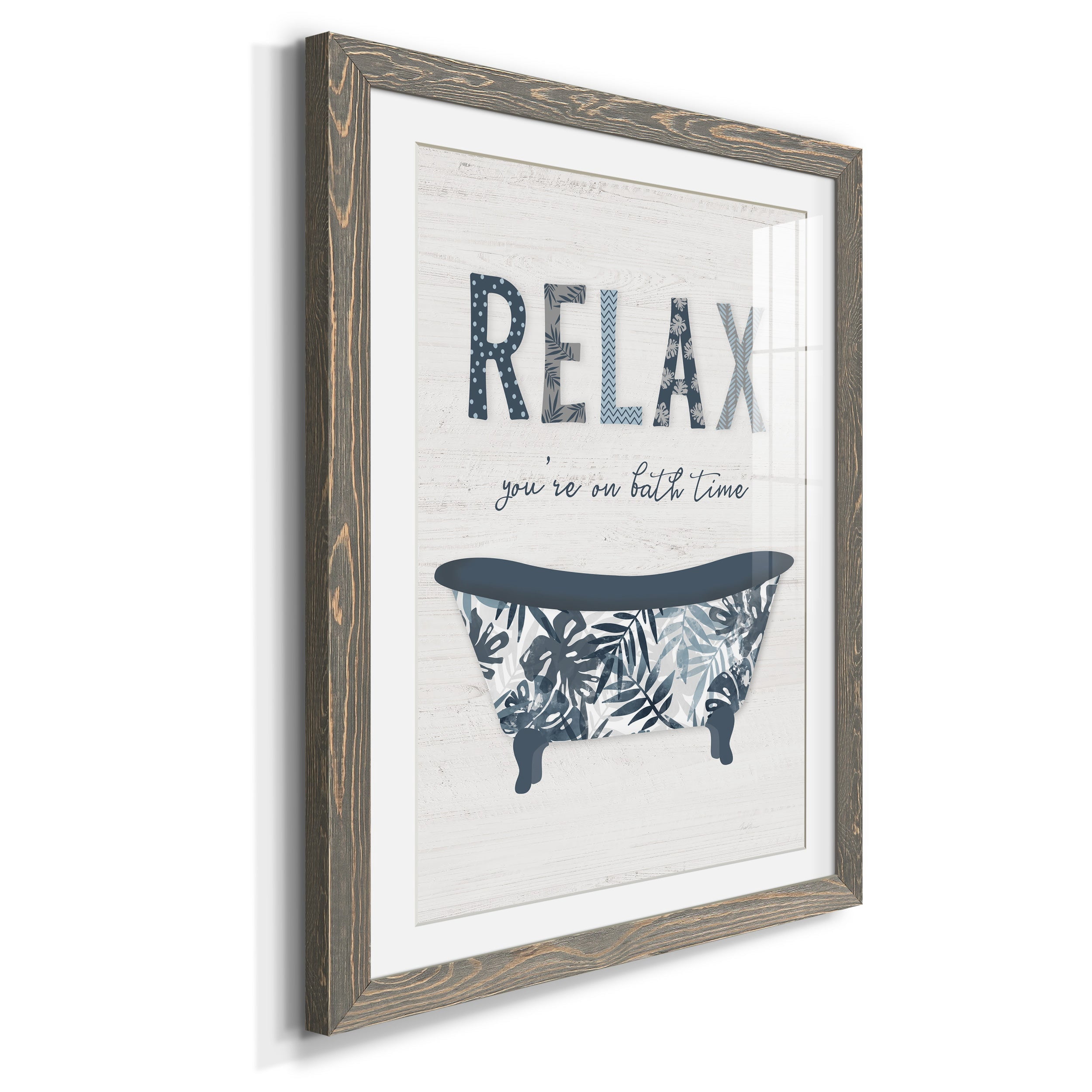 Palm Bath I - Premium Framed Print - Distressed Barnwood Frame - Ready to Hang