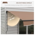 thumbnail image 5 of 12x10 ft Retractable Awning, UV Resistant Sun Shade for Deck, Patio, Yard, Dark Gray, 5 of 9