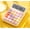 Yellow, variant on Creative Colorful Candy Colored Electronic Calculator,4 Function Calculator, 12 Digits LCD Display and Large Button, bubble Cute Calculator for Office, School, Home