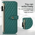thumbnail image 3 of SaniMore for Samsung Galaxy Z Fold 4 (7.6" 2022) Case, PU Leather Zipper Cash Pocket, Crossbody Lanyard for Girls Women Card Slots, Stylish Shockproof Anti-drop Shell For Galaxy Z Fold 4, Green, 3 of 6