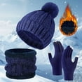 thumbnail image 1 of Women's Winter Warm Gloves Hat And Neck Set With Thick Velvet For Cold And Cycling, 1 of 6