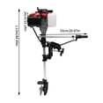 thumbnail image 2 of 4HP Outboard Motor, 4 Stroke 53.2CC Marine Boat Engine with Air Cooling System, Hand Start Gasoline Engine for Inflatable Fishing Boats Yachts Water Sport Tools, 2 of 15