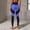 Blue, variant on Womens High Waist Yoga Pants Stretch Legging With Heart Printed Slim Fit Valentine Gift Black Free Size