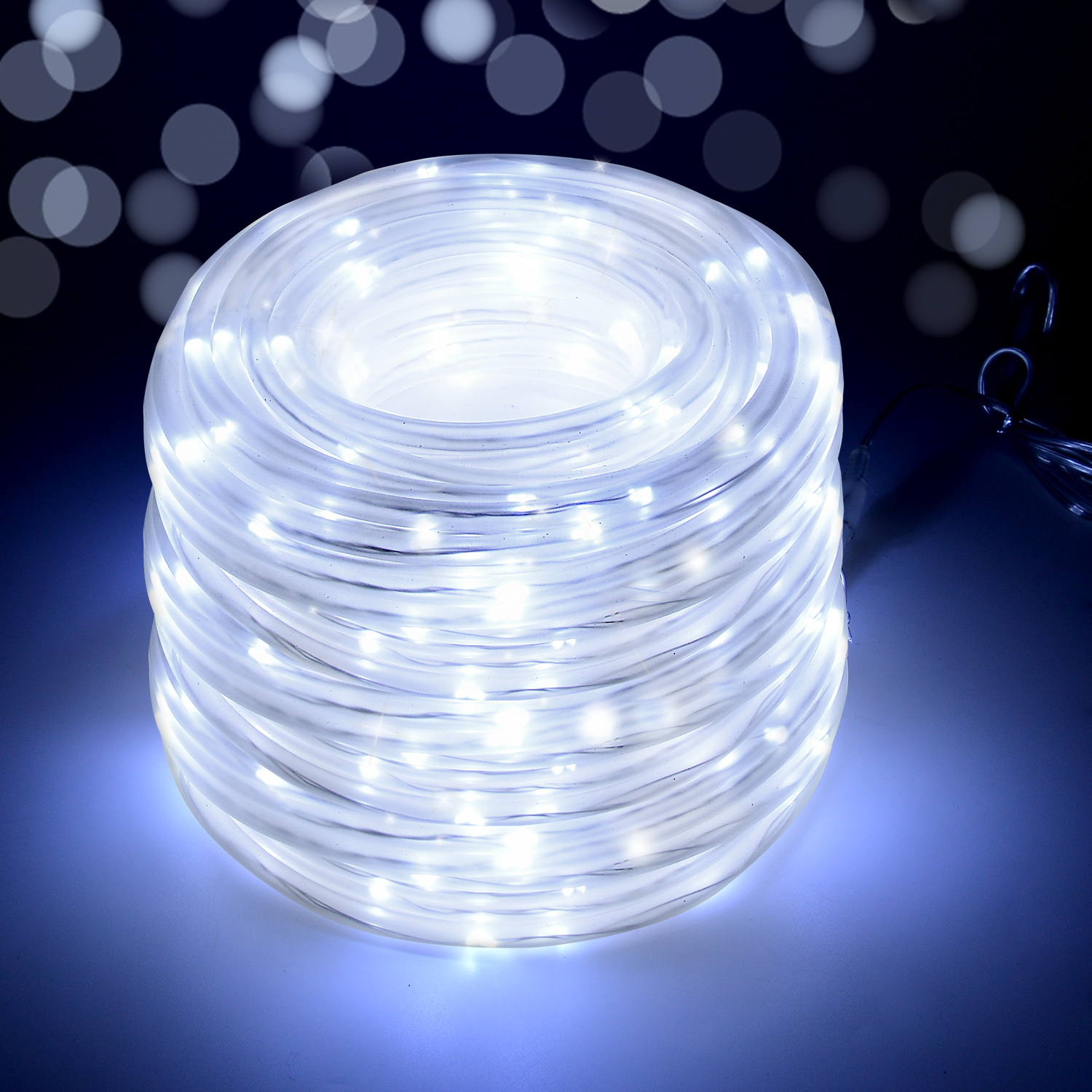 AGPtek 75.5FT 200LED Solar Powered Rope String Fairy Lights,Cool White 8 Modes Waterproof Outdoor - image 5 of 9