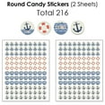 thumbnail image 5 of Big Dot of Happiness Ahoy - Nautical - Party Candy Favor Sticker Kit - 304 Pieces, 5 of 8