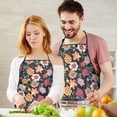 thumbnail image 5 of Pioneer Flower Floral Print Pattern Apron-Garden Aprons for Women with Pockets-Cotton Linen Waterproof Kitchen Cooking Gardening Aprons Adjustable for Kitchen,Cooking,BBQ and Salon 33x27 Inch, 5 of 6