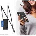 thumbnail image 7 of for iPhone 12 Mini Wallet Case for Women,Removable Adjustable Strap Crossbody Card Holders Cover Neck Strap Lanyard Purse Shoulder Strap w/Kickstand Purse Case for iPhone 12 Mini KB Black, 7 of 7