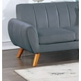 thumbnail image 2 of Classic Velvet Fabric 2pc Sectional Set Living Room Furniture Dark Gray Sofa And Chaise w Pillows Clean Lines Cushion Couch, 2 of 8