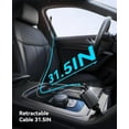 thumbnail image 3 of UTAH-Retractable Car Charger 4 in 1 Fast Car Phone Charger Adapter 63W Retractable Cables (2.6ft) 2 USB Ports Car Charger Compatible with iPhone 15/14/13/12/11 Pro max, Galaxy, Google Pixel, 3 of 4