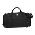 thumbnail image 2 of Bolsa de viaje de lona, ​​portátil, para llevar en el gimnasio, deportiva, con funda para carrito Negro, 2 of 9