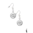 thumbnail image 3 of Delight Jewelry Domed Real Heroes Teach Silver tone Infinity French Earrings, 3 of 4