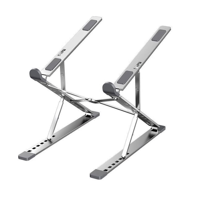 Soporte para computadora N8 de doble capa, conveniente soporte para computadora portátil de aleación de aluminio con aumento de altura, soporte plegable de elevación vertical de metal