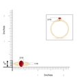 thumbnail image 4 of ANGARA Natural Prong-Set Solitaire Ruby Split Shank Ring in 14K Yellow Gold for Women (Size-6x4mm) | July Birthstone, Birthday, Anniversary, Jewelry Gift for Women | Natural Ruby Ring, 4 of 8