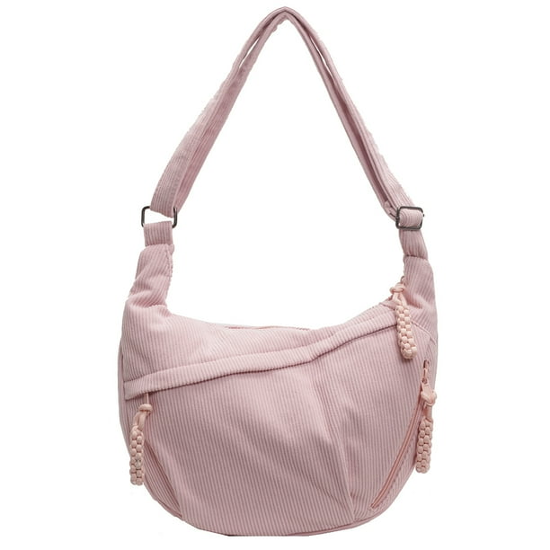 Hobo Bag Crescent Bolso Bandolera Pana Mujer para La Escuela