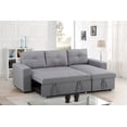 thumbnail image 2 of Hamuq Sectionnel de Canapé-Lit Réversible en Tissu Gris avec Grand Rangement Relevable, 2 of 2