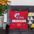 thumbnail image 2 of American Independence Day Pillowcase Polyester Sofa Cushion Cover Square Pillow Cover（4）, 2 of 7