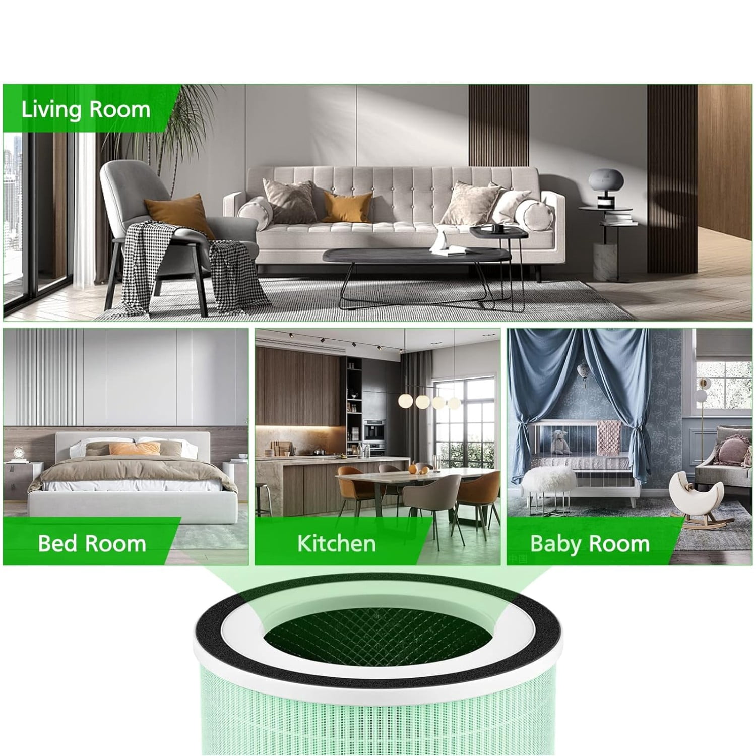 2-Pack True HEPA H13 Pet Air Purifier Filters for Afloia KILO, KILO PRO, MIRO, MIRO PRO & Kalo, 360° 4-Stage Filtration, Allergy Defense, Odor Eliminator