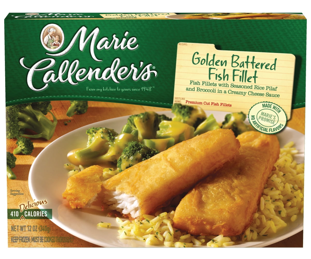 Marie Callender S Frozen Dinner Golden Battered Fish Filet 12 Ounce Walmart Com Walmart Com
