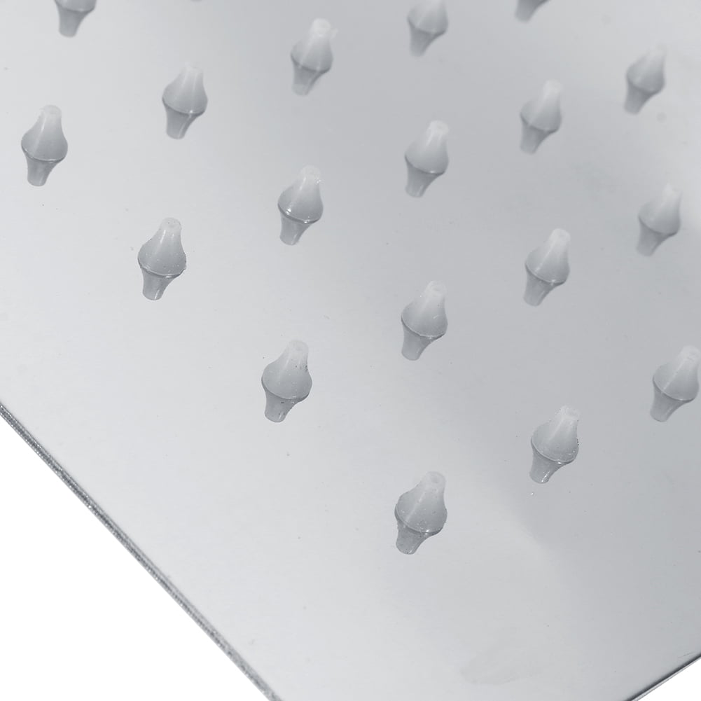 Square Shower Head, Chrome Finish 12" Full Body Coverage Mirror-like Stainless Steel Rain Shower Head High Pressure  For Bathroom