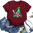 thumbnail image 3 of YUNAFFT Womens Plus Size Tops Clearance Women's Fashion Floral Plant Print Female Round Neck Loose T-shirt Sale Deals Discount, 3 of 6