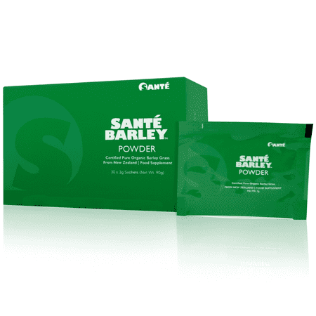 Sante Pure Barley New Zealand Blend with Stevia - Large Box 30 Sachets Total 90 grams