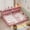 Pink, variant on Furnibear Full Size Montessori Floor Bed Frame with Bookcase Headboard and Full Length Fence Rails, Full Bed Frame for Kids Bedroom, Pink