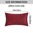 thumbnail image 6 of Unique Bargains 2Pcs Decorative Throw Pillow Covers for Couch Bed Red 12" x 20", 6 of 6