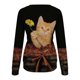 thumbnail image 5 of Camisas Para Mujer Moda Animalia Impreso Manga Larga Cuello Redondo Casual Tee Tops Blusa Odeerbi  ODB123920, 5 of 5