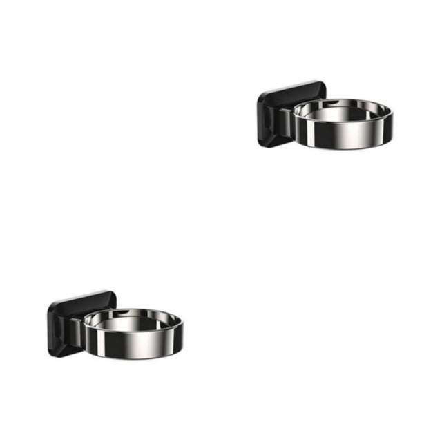 Estante de almacenamiento Wosthever para secador de pelo sin perforaciones Negro 2Conjunto