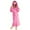 Hot Pink, variant on larppty Women's Long Hooded Fleece Bathrobe - Winter Warm with Eye Mask & Belt Full Length Sleepwear Robe(Blue,S)