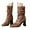 Khaki, variant on Womens Mid Calf Boots Cowboy Boots for Women Mid Calf Fashion Cowgirl Boots with Embroidery Western Snip Toe Khaki,6.5